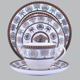 سرویس بن چاینا مدل turquise-versace-black-317  